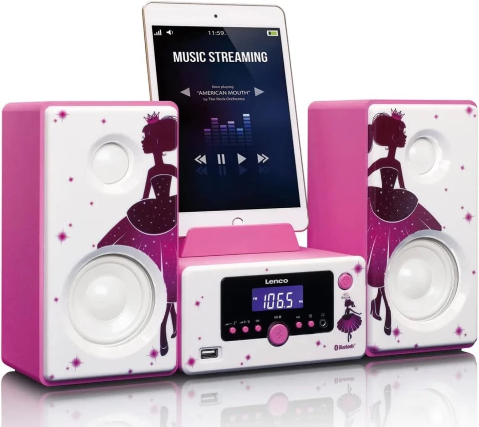 Lenco Princess MC-020 Compact Stereo System with Bluetooth - image 4 of 4