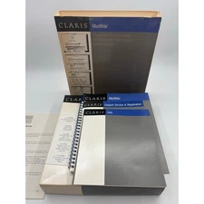 Claris MacWrite 1988 Software with Disks, Manual, Registration Not Tested