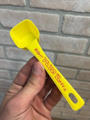 Vintage Eight O'Clock Coffee Advertising Plastic Scoop Kitchen Brazilian Coffee