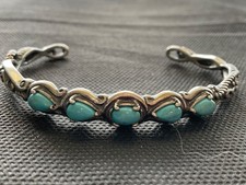 Carolyn Pollack Country Couture turquoise sterling silver cuff bracelet