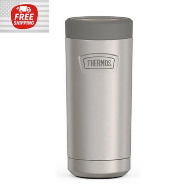 Thermos Can Beverage Holder Beer Soda 12oz Slim Bottle Stainless Steel Insulated