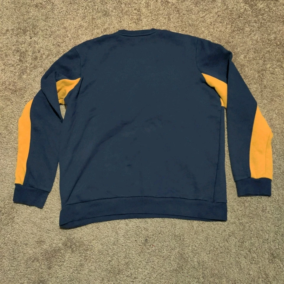 Guess Los Angeles Sweater Womens Large Long Sleeve Embroidery Logo Colorblock - Image 3 of 4