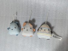 Fisher Price Cradle 'n Swing 3 Plush Hang Puppy Dog Head String Toy Spin Orig