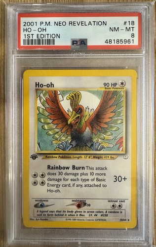 Ho-oh (1st Edition) graded PSA 8 for sale on eBay