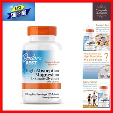 High Absorption Magnesium - 200mg per Serving, 120 Tablets, Pure & Safe 1.67 per thousand milligrams
