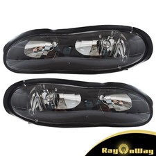 For 1998-2002 Chevy Camaro Z28 Z28 Ss Headlights Assy Leftright Black Halogen
