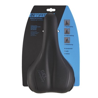 MATRIX Trekking Sattel Gel Comfort Herren, Moderate, Maße: 274 x 163 mm, schwarz