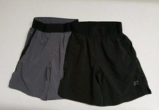Russell Boy's Black And Gray Althletic Shorts With Drawstring 2 Pc., Medium 8 