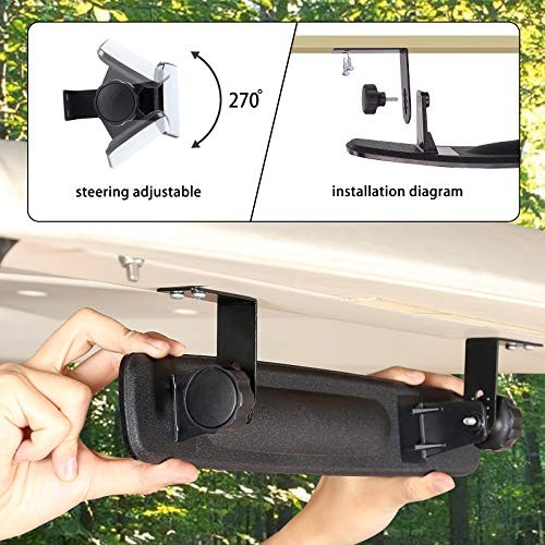 Universal Golf Cart Rear View Mirror Wide Rear View Convex and Folding Side - Picture 6 of 8