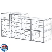 caktraie Makeup Organizer Storage with 16 Drawers, 4 Pcs Desktop