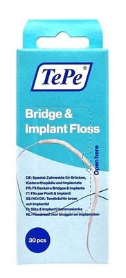 TePe Bridge und Implantat Floss - Brücken und Implantat Zahnseide -Superfloss