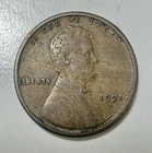 1921 S Lincoln Wheat Cent, Woody, Better Date, Circulated With Very Fine Details