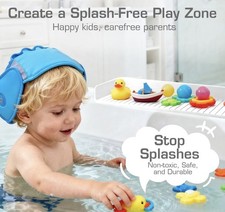 Bathtub Splash Guard Play Shelf over Tub for Kids 31 with Strong Suction Cups,