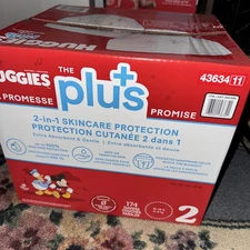 Huggies Plus Diapers Sizes 2 174 Ct