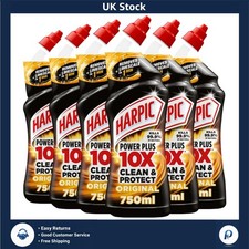 Power Plus 750ml Unscented Toilet Cleaner - 6 Pack with 100% Limescale Removal 5.33 per litre