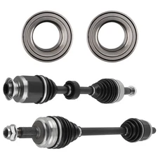 Front Left&Right CV Axle Shaft +Wheel Bearings for Honda Accord 2.4L 2013,2014