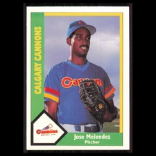 Jose Melendez #449 1990 CMC Minor League Calgary Cannons Baseball Card MLB NM