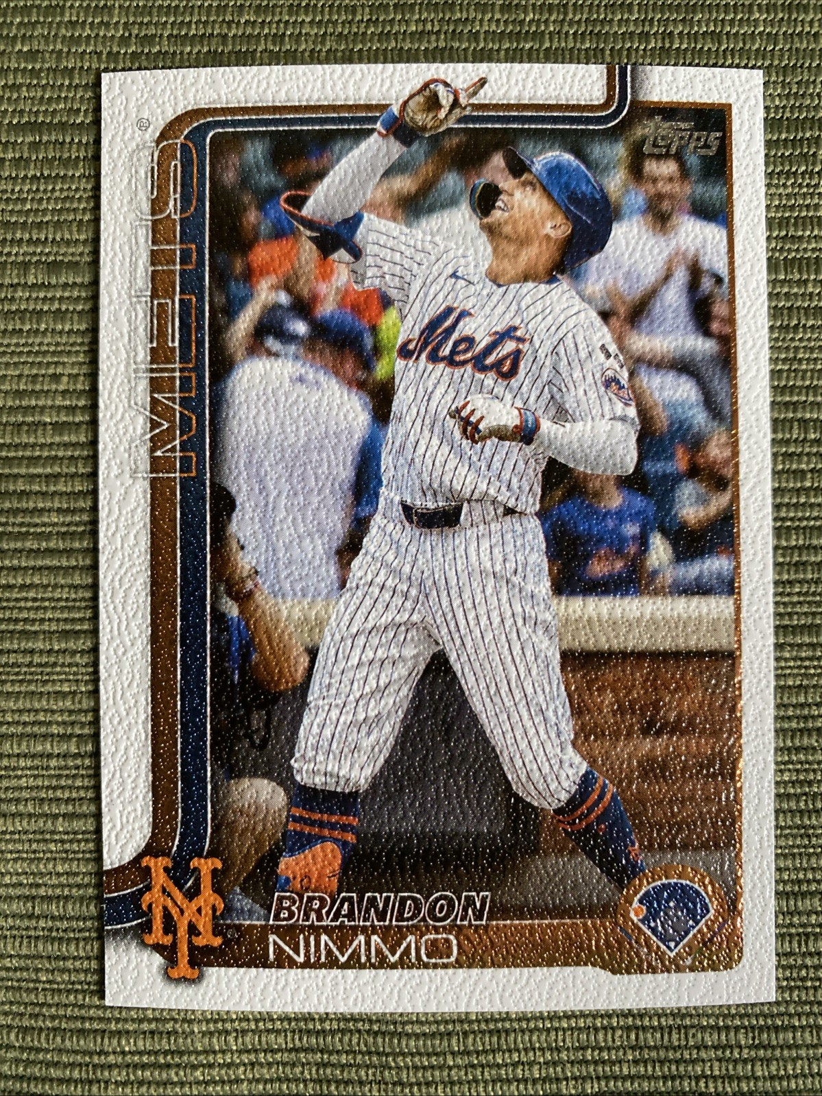2025 Brandon Nimmo Topps Series One Canvas 25/50 New York Mets #331