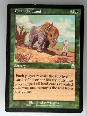 #ad #ad MTG Clear the Land R Mercadian Masques MMQ 235 NM Normal Magic $2.99