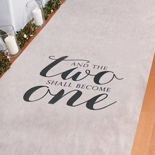 Two Become One Wedding Ceremony Aisle Runner 3 ft x 100 ft
