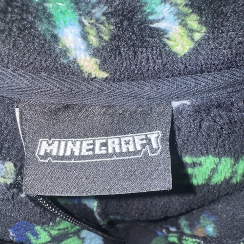 Lot of 2 Minecraft Creeper One Piece Pajamas Hooded Kids Size Medium 10/12 - Picture 6 of 13