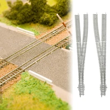 Train Model Turnout Track Railroad Rail Strip Layout Accessory Metal Sturdy for