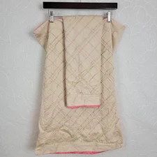 Bed Bath and Beyond Home Pillow One Size Pink Shams Diagonal Cotton Standard NEW