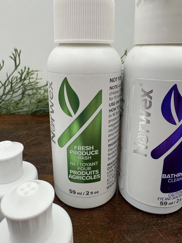 Norwex Juego de Viaje Limpieza del Hogar Produce Lavado Baño Descalcificador Colchón 2oz Foto 2 de 4