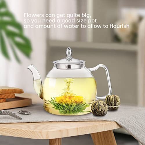 10 Assorted Blooming Flower Tea Balls Gift Set| Handmade Herbal Flowering Tea...
