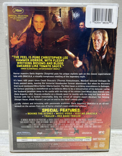 Argentos Dracula DVD, 2014 Brand New Factory Sealed, Rare Movie - Imagen 2 de 3