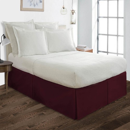 1000TC Hotel Egyptian Cotton Bed Skirts 1 PC US Sizes Solid Colors - Picture 13 of 48
