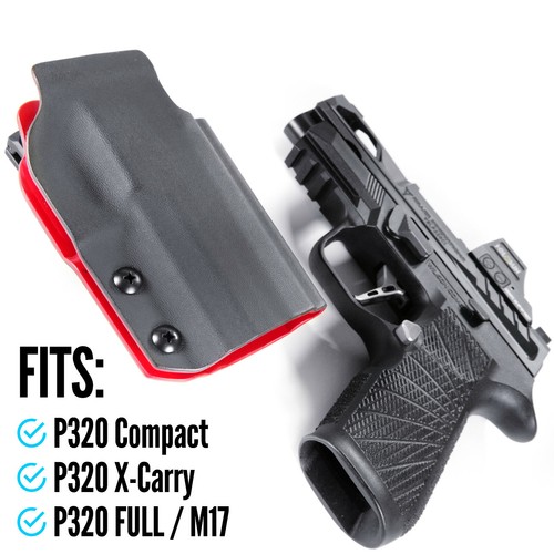 OWB Fits P320 M17 / Carry X / Compact OWB Red Kydex Open Carry Holster Right - Picture 8 of 11