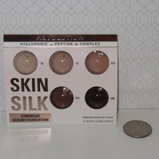 Revolution Skin Silk Luminous Serum Foundation F2 F7 F10 F15 F20 5-Sample Card