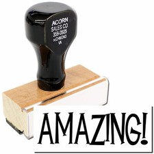 Amazing Rubber Stamp Teacher Classroom Size 1/2" Tall x 1-5/8" Wide