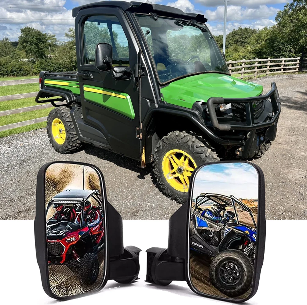 360° UTV Rear View Side Mirrors For John Deere Gator HPX 625I 825I 860I 855D