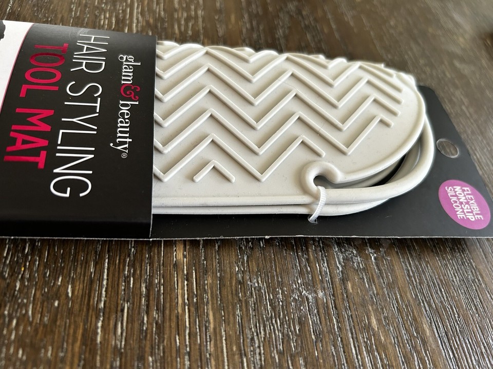 GREY BEAUTY SILICONE HAIR STYLING TOOL MAT FLAT IRON PAD COUNTER SAVER NEW eBay