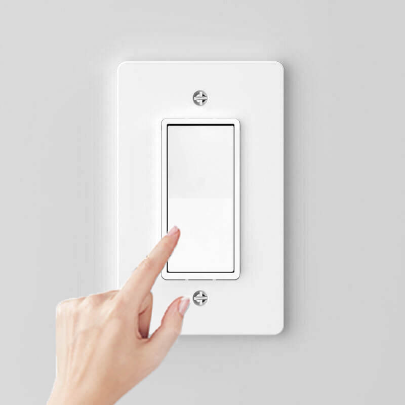 Decorator Paddle Rocker Light Switch Single Pole 15A 120V