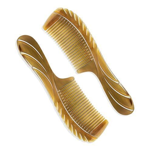 Natural Ox Horn Comb Hair Comb Fine Toothed Comb Massage Anti-static Comb - Picture 7 of 7