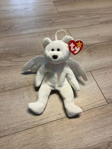 TY BEANIE BABY RARE: Halo, brown nose, pink ribbon, iridescent wings  1998
