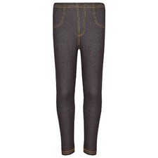 Kids Girls Stretchy Jeggings Black Denim Jeans Pants Leggings Trousers 2-13 Year