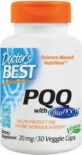 Doctor's Best PQQ with BioPQQ, Non-GMO, Vegan, Gluten Free, 20mg, 30 Veggie Caps