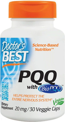 Doctor's Best PQQ with BioPQQ, Non-GMO, Vegan, Gluten Free, 20mg, 30 Veggie Caps