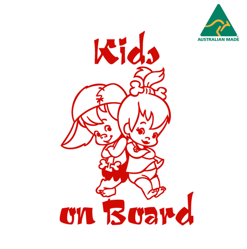 KIDS ON BOARD Warning Vinyl Decal Sticker 13 cm x 19 cm - Picture 6 of 16