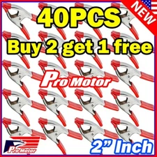 40PC 2" Small Spring Clamps Metal Clips 3/4" Jaw Opening Non-slip Lot work shop