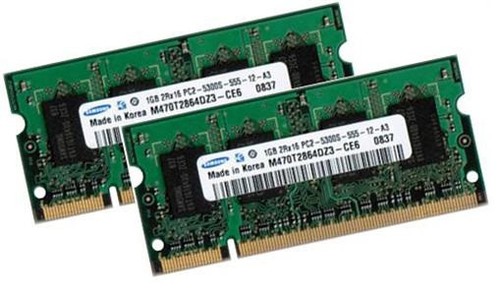 2x 1 GB RAM pamięci Fujitsu-Siemens AMILO L7320 Li1720 Samsung DDR2 667 Mhz - Zdjęcie 1 z 1