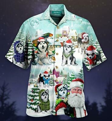 Merry Woofmas Husky Dog Paw Ugly Christmas Funny Adult DT T-Shirt Tee
