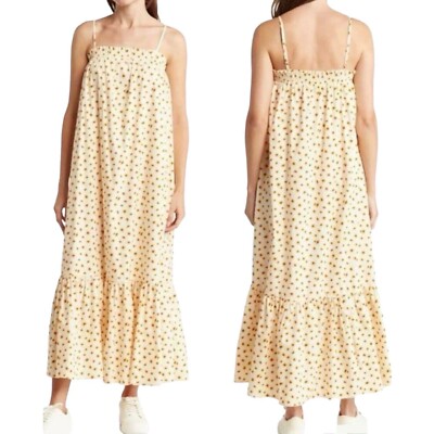 we wore what smocked midi dress WeWoreWhat Ruched Cup Midi Dress in Red