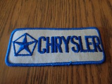 CHRYSLER STAR Embroidered Patch Unform Hat Shirt Patch Blue White Vintage