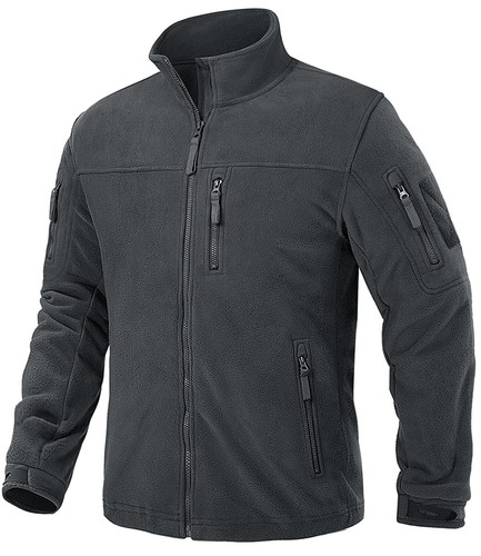 Men's Full-Zip Fleece Jacket Softshell Hiking Winter Windproof Casual Work Coat - Picture 10 of 89