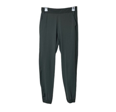 Athleta green gray textured brooklyn jogger pant womens 2 pull on performance